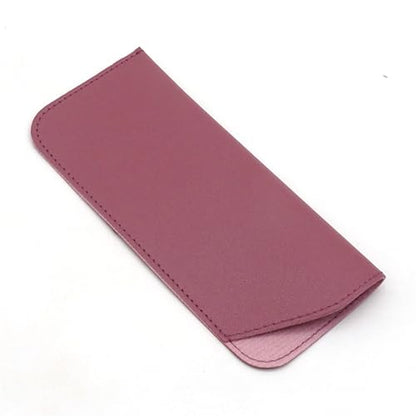 YYaaloa Soft Leather Glasses Sunglasses Cases 7x3 Inch PU Leather Travel Glasses Pouch for Women Men Kids - color: 4 Different Light Color