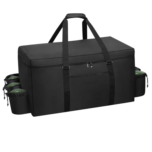 Grill Carry Bag for Weber Q1000 Q1200 Liquid Propane Grill, 1680D Heavy Duty Water Resistant Outdoor BBQ Grill Bag, with Multi-pockets and Padded Handle