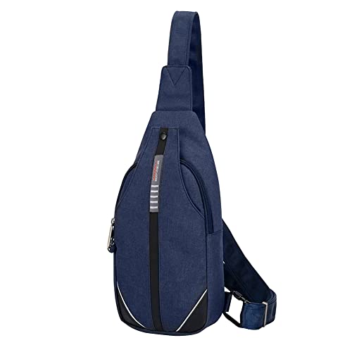 WATERFLY Mini Crossbody Sling Backpack Anti Theft Backpack for Traveling Chest Shoulder Bag - color: Dark Blue (Small)