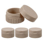 uxcell 4pcs Travel Containers for Toiletries, 0.68oz 20ml Small Silicone Cream Jars Leak-proof Travel Essentials with Lid for Cosmetic Body Skin Cream, Dark Brown - color: Dark Brown