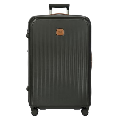 Bric's Taormina Ultra-Light Checked Luggage – Expandable Hard Shell Suitcase with TSA Lock, Anti-Tamper Zippers & 360 Spinner Mobility Wheels - 30 Inch, Olive - color: Olive, size: Checked-Large