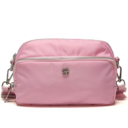 Pander Crossbody Sling Bag – Everyday Purse with Adjustable Strap, Perfect for Travel, Errands, and Daily Use - color: Cherry Pink
