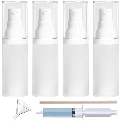 360° Angle Work - Small Spray Bottle | 1oz/30ml - Mini Spray Bottle - TSA Approved Travel Bottles | Portable Refillable Leak Proof | For Perfume Toner Hair spray Facial Moisturizing | 1oz/30ml-Pack 4 - size: 1 fl oz (4 Count)