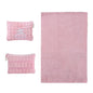 Travel Blanket and Pillow-2-in-1, Ultra-Soft&Compact, Airplane Blanket with Hand Luggage Belt and Backpack Clip,Travelers Accessories Gifts, 61x43 Inches(Pink - color: Pink