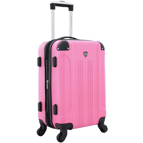 Travelers Club Chicago Hardside Expandable Spinner Luggages, Hot Pink, 20" Carry-On, HS-20720-EX-690N - color: Hot Pink, size: 22" Carry-On