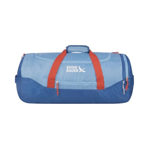 Eddie Bauer Stowaway Packable Duffel Bag | Travel | Foldable | Lightweight | Durable | Ripstop Polyester - color: Coast