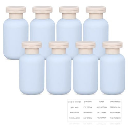 Travel Shampoo Bottle, Empty Plastic Squeeze Bottles 3.4oz with Flip Cap, Lotion Container for Toiletries - color: Blue, size: 3.4 oz