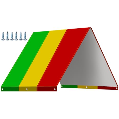Alpurple Swing Set Replacement Tarp- 52" x 90" Kids Playground Roof Canopy, Replacement Sunshade Waterproof Trap Cover for Children Outdoor Sunproof (Green Yellow Red) - color: Green Yellow Red