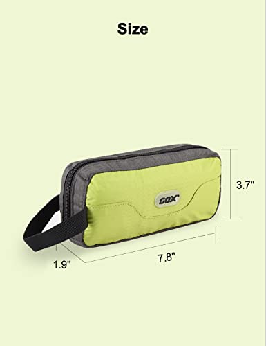 GOX Travel Toiletry Bag Dopp Kit Case for Men Multifunction Packing Organizer Pouch - color: Green/Grey