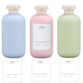 Travel Shampoo Bottle, Empty Plastic Squeeze Bottles 10oz with Flip Cap, Lotion Container for Tavel Size Shampoo and Conditioner - color: Blue+Green+Pink, size: 10 oz