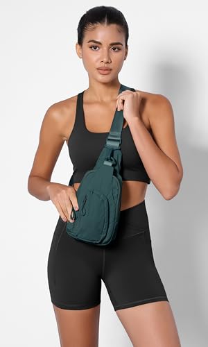 ODODOS Sling Bag with Adjustable Straps Crossbody Chest Bag Lightweight Backpack for Casual Traveling Hiking - color: Sea Moss