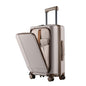 NINETYGO Carry On Luggage 22x14x9 Airline Approved, 20 Inch Suitcase with Front Compartment, Coffee-Infused PC Hard Shell, Eco-Friendly, Cup Holder, Clamshell, TSA Lock, Spinner Wheels (Flat White) - color: 03-Oats Flat White, size: Carry-On 20-Inch (Clam
