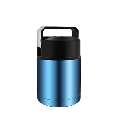 28oz Soup Thermos, Stainless Steel Thermos for Hot Food, Wide Mouth Food Thermos Jar, Insulated Lunch Container Leak Proof Vacuum Thermal Flask (blue) - color: blue-28oz
