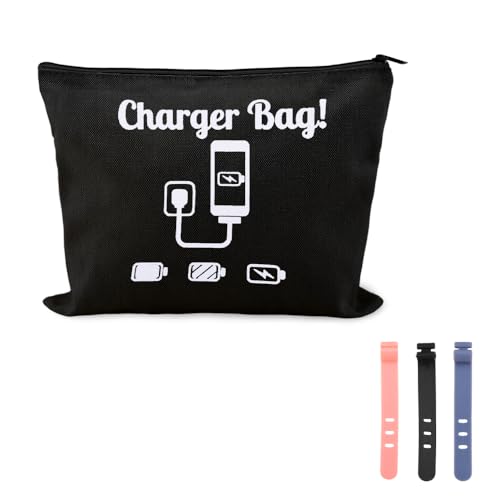 Charger Bag for Traveling Camping Cable Cord Organizer Bag for Travel Anti Loss Pouch for Electronics Bags for Power Cords Usb Wire Storage Case Plug Makeup Bags for Men Women Earphone Tie Wrap 3 Pack - color: Charger Bag for Traveling Camping