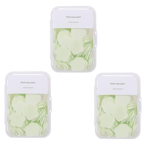 300pcs Portable Hand Washing Soap Sheets, Scented Mini Soap Sheets, Disposable Soluble Soap for Outdoor Travel, Camping, Hiking (Green) - color: Green