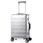 VentureVault All Aluminum Carry On Luggage 22x14x9 Airline Approved，Zipperless Luggage Premium Aluminum Suitcase Luggage, Hard Shell Carry On Luggage with Spinner Wheels (silver, 20inch) - color: Silvery, size: 20inch