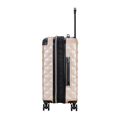 Kenneth Cole REACTION Diamond Tower Collection Lightweight Hardside Expandable 8-Wheel Spinner Travel Luggage, Rose Champagne, 3-Piece Set (20", 24", & 28") - color: Rose Champagne, size: 3-Piece Set (20", 24", & 28")