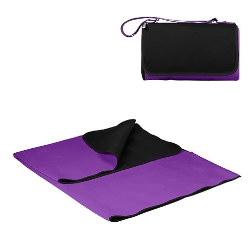 ONIVA - a Picnic Time brand Blanket Tote Outdoor Picnic Blanket, Beach Blanket, Camping Blanket 16 x 11 x 3 - color: Purple
