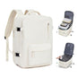 coofay Vacuum Backpack Travel with Pump Travel Backpack with Vacuum System Compression Backpacks for Traveling Easyvacpack Vacpack Backpacks Carry on Luggage - color: Beige, size: Extended-with Pump