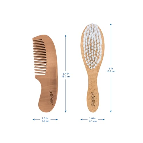 Dr. Brown's Soft and Safe Baby Brush + Comb - color: Baby Brush + Comb