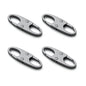 zelin Anti Theft Zipper Clips Double Opening Small Carabiner Clips, 4Pcs Elegant Zinc Alloy Zipper Pull Replacement for Travel, Commuting and Camping (Space Grey) - color: Space Grey (4)