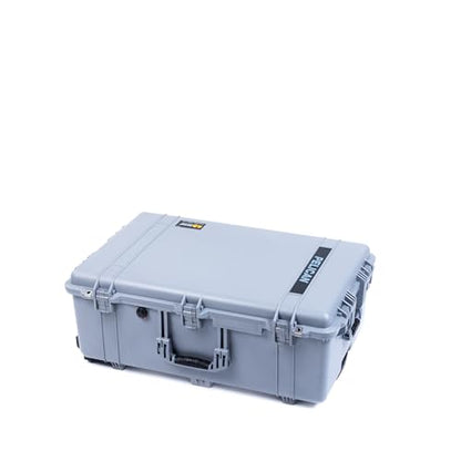Silver Pelican 1650 Large Case - Comes with Pick & Pluck Foam. - color: Silver Handles & Latches