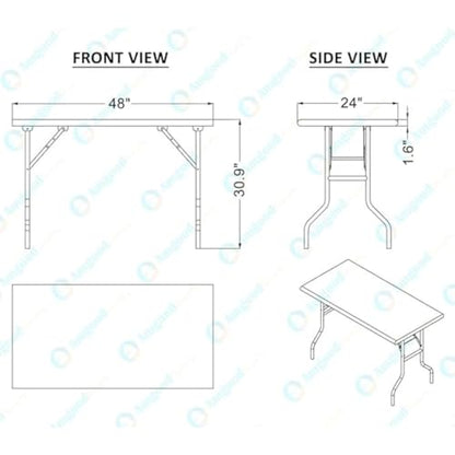 Premium Quality Stainless Steel Open Base Folding Utility Table - Folding Work Table for Commercial Kitchen, Restaurant, Hotel and Garage - NSF (24" x 48") - size: 24" x 48"