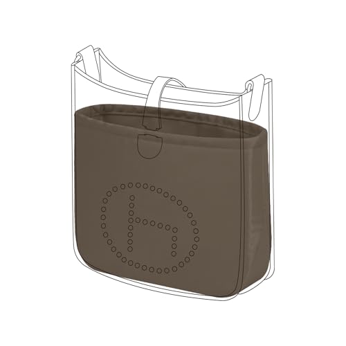 DGAZ Silky Purse Organizer Insert Fits Evelyne TPM/PM/GM/TGM Bags, Luxury Handbag & Tote Organizers, Simplicity bag organizer(23,Etoupe grey) - color: Etoupe grey, size: 23