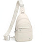Anti Theft Sling Bag for Men & Women, Lightweight Puffer RFID Crossbody Bag for Travel, Commuting & City Walking, Hands-Free Everyday Essentials Bag White - color: White(ivory)
