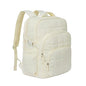 CLUCI Wrinkle-Resistant Laptop Backpack for Women, 17.3 Inch Anti Theft Travel Backpack, Puffer Quilted Work Backpack, Water Resistant College Bookbag with RFID - color: Wrinkle-resistant Fabric White