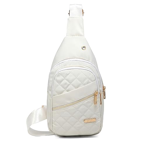 AOSTIHOT Crossbody Small Sling Backpack Sling Bag for Women, Chest Bag Daypack Crossbody for Travel Sport Running Hiking Beige - color: Beige