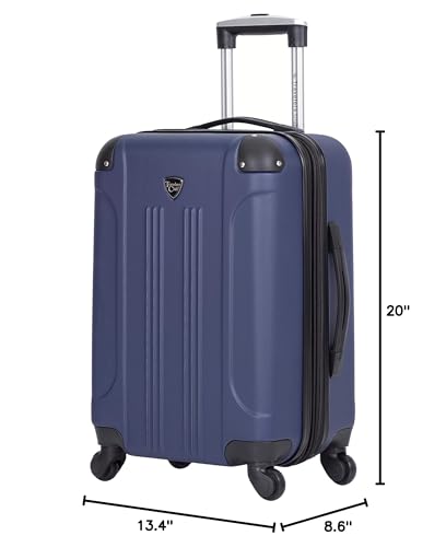 Travelers Club Chicago Hardside Expandable Spinner Luggage, Navy Blue, 22" Carry-On - color: Navy Blue, size: 22" Carry-On