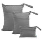 babygoal Wet Dry Bags for Baby Cloth Diapers, Washable Travel Bags, Beach, Pool, Gym Bag for Swimsuits & Wet Clothes with Two Zippered Pockets 3 Pack(S,M,L), 3SML01 - color: Grey