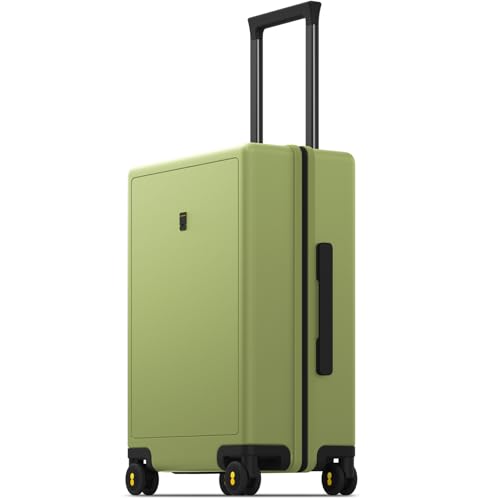 LEVEL8 Carry on Luggage Airline Approved with Spinner Wheels, Lightweight Luminous Textured Travel Bags for Women Men, Tsa Lock Cabin Suitcase, 20 Inch, Pickle Green - color: Pickle Green, size: Carry-On 20 Inch
