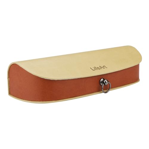 LifeArt Eyeglass Case Hard Shell, Portable Sunglass Case, Fashionable PU Leather Eyeglass Case, Lightweight - color: Banyuan_light Yellow