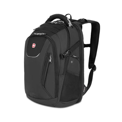 SwissGear Travel Tech Elite Laptop Backpack – Fits Laptops up to 16” – ScanSmart TSA-Friendly Backpack with USB Port, Shoe Compartment & Organizer Pockets – Heather Grey - color: Heather Grey, style: Travel Tech Elite