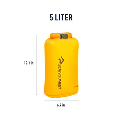 Sea to Summit Ultra-Sil Dry Bag, Ultralight Waterproof Dry Storage - color: Zinnia Yellow, style: 5 Liter