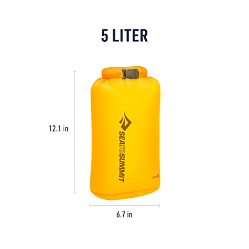 Sea to Summit Ultra-Sil Dry Bag, Ultralight Waterproof Dry Storage - color: Zinnia Yellow, style: 5 Liter