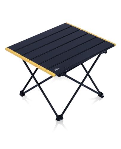 iClimb Ultralight Compact Camping Folding Table with Carry Bag (Black - S) - color: Black, size: Small