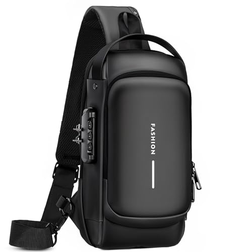 Rcrirth Sling Bag For Women | Anti Theft Crossbody Bags For Women & Men - Travel Hiking Purse Chest Bag Daypack – Black - color: Black
