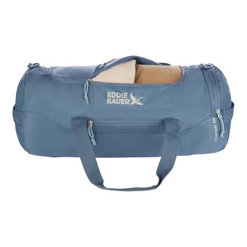 Eddie Bauer Stowaway Packable Duffel Bag | Travel | Foldable | Lightweight | Durable | Ripstop Polyester - color: Tile Blue