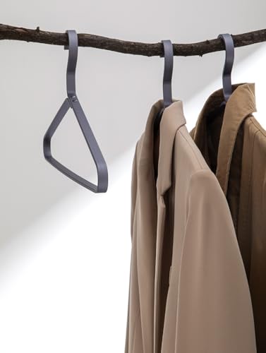 Premium Matte Titanium Gray Aluminum Coat Hangers 6 Piece Set, 16.5” Extra Smooth & Durable Metal Shirt Dress Hanger,Aluminum Alloy Hanger,Clothing Support,Clothing Hang - style: Gray Thick Hanger（6）