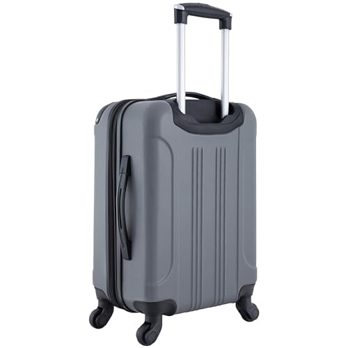Travelers Club Chicago Hardside Expandable Spinner Luggage, Charcoal, 20"(22in with wheels) Carry-On - color: Charcoal, size: 22" Carry-On