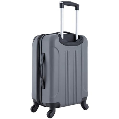 Travelers Club Chicago Hardside Expandable Spinner Luggage, Charcoal, 20"(22in with wheels) Carry-On - color: Charcoal, size: 22" Carry-On