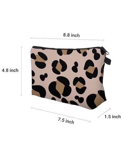 Cute Travel Makeup Bag Cosmetic Bag Small Pouch Gift for Women (Big Leopard) - color: Big Leopard