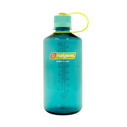 Nalgene 32 oz Narrow Mouth Water Bottle | BPA-Free, Durable & Leak Proof, Lightweight Bottle for Hiking, Gym & Travel, Cerulean - color: Cerulean Sustain, size: 32 Ounces