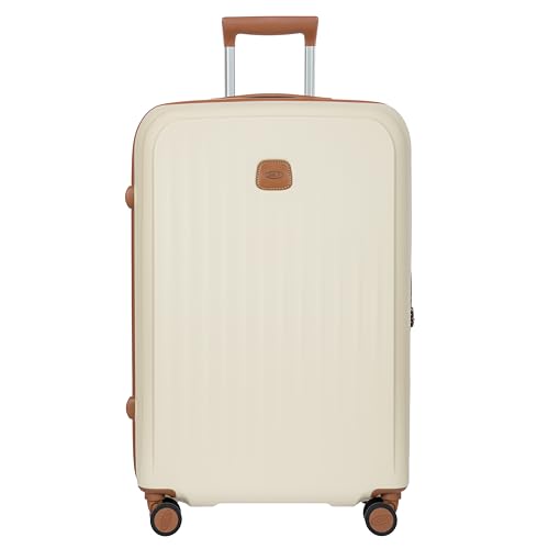 Bric's Taormina Ultra-Light Checked Luggage – Expandable Hard Shell Suitcase with TSA Lock, Anti-Tamper Zippers & 360 Spinner Mobility Wheels - 27 Inch, Cream - color: Cream, size: Checked-Medium