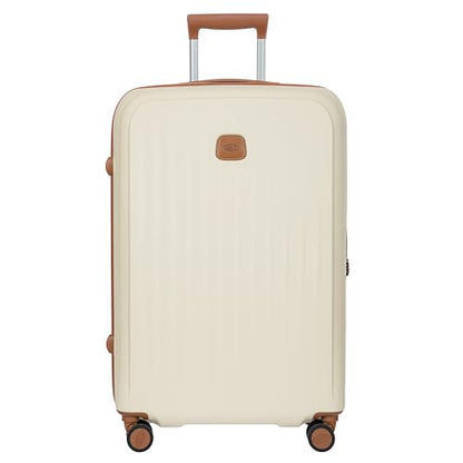 Bric's Taormina Ultra-Light Checked Luggage – Expandable Hard Shell Suitcase with TSA Lock, Anti-Tamper Zippers & 360 Spinner Mobility Wheels - 27 Inch, Cream - color: Cream, size: Checked-Medium