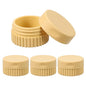 uxcell 4pcs Travel Containers for Toiletries, 0.68oz 20ml Small Silicone Cream Jars Leak-proof Travel Essentials with Lid for Cosmetic Body Skin Cream, Dark Yellow - color: Dark Yellow