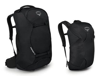 Osprey Farpoint 70L Men's Travel Backpack, Black - color: Black, size: 70L